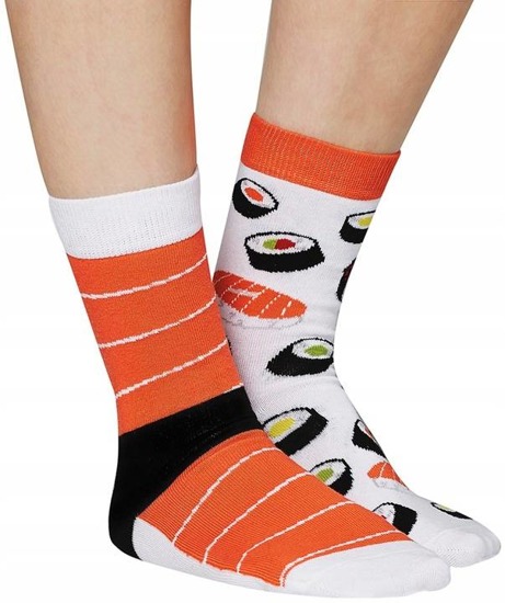 Set of 3x Colorful SOXO women's socks mismatched Pizza gift