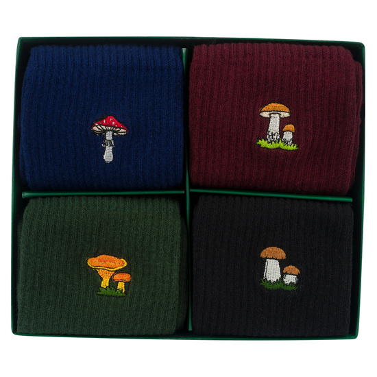 Set of 4x SOXO men's mushroom socks in a pack premium edition