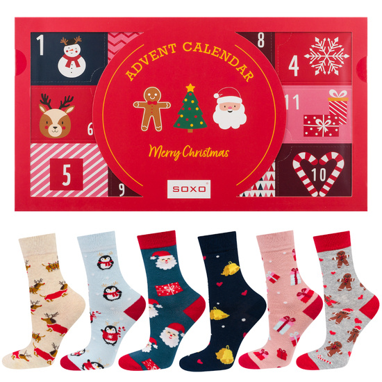 Set of 6x SOXO Women's socks | Advent calendar | gift idea for her | Saint nicholas' day