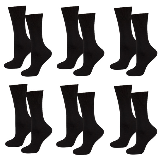 Set of 6x SOXO black bamboo men's socks
