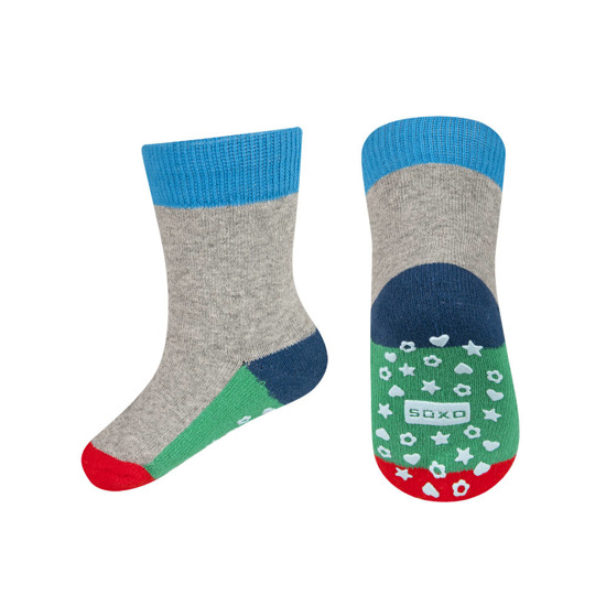 Socks SOXO wristbands with colored soles with ABS