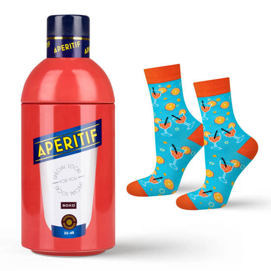 Women's SOXO GOOD STUFF socks with Aperitif  in a bottle