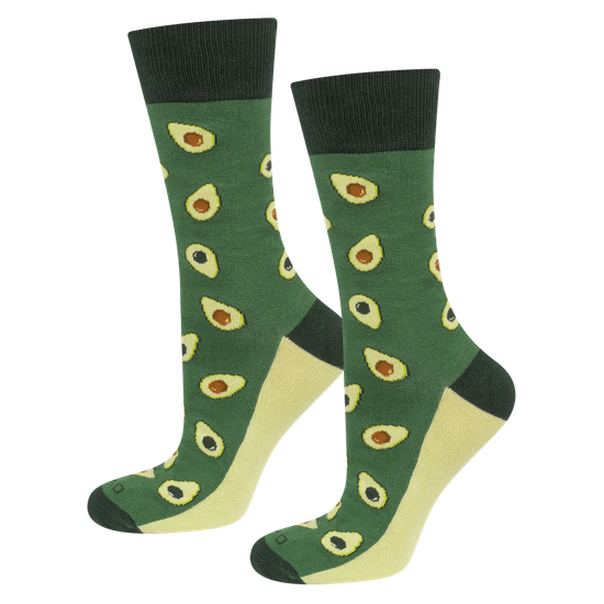 Women's Socks | Men's SOXO | Avocado in a Box | fun gift idea | fun socks for Her | for Him Unisex