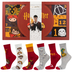 Advent calendar Harry Potter | gift idea for her | Saint nicholas' day | Set of 6x SOXO Women's socks
