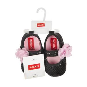 Baby SOXO ballerinas slippers with a pink bow