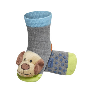 Colorful baby socks SOXO with a rattle and ABS