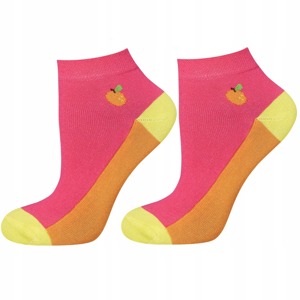 Colorful women's socks SOXO cotton inserts orange
