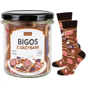 Funny SOXO men's socks | sour kraut stew in a jar | cotton | a gift for him