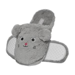 Gray SOXO mouse slippers for children with a hard TPR sole