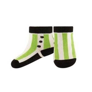 Green SOXO baby socks with stripes