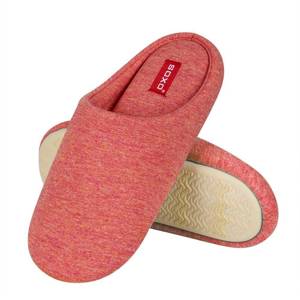 Red SOXO cotton slippers with a hard TPR sole
