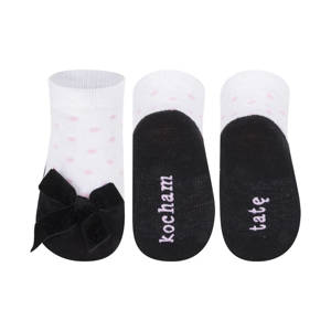 SOXO black baby socks ballerinas with an inscription