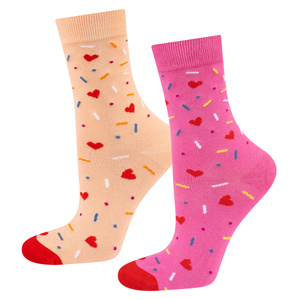 SOXO cupcake pink women's socks in a pack - 2 Pairs