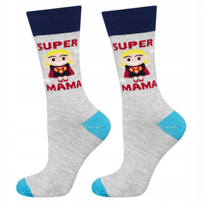 SOXO socks 'super mama'  (polish text)