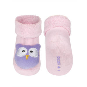 SOXO socks with owl-rattle