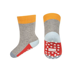 SOXO terry socks with a colorful ABS sole