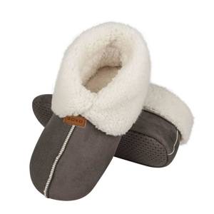Slippers SOXO beige and gray with fur