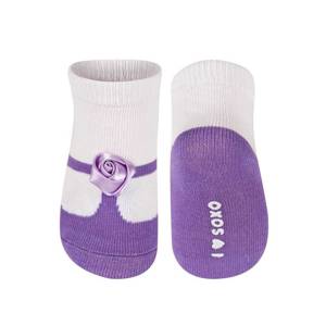Violet SOXO baby socks ballerinas with a rose