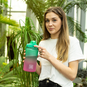 Water bottle 1.5L green-pink | BPA free