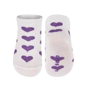 White baby SOXO socks with hearts