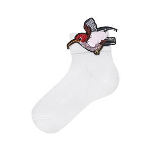 White women's SOXO socks cotton with a hummingbird