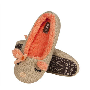 Women's ballerina slippers SOXO animals with a soft sole