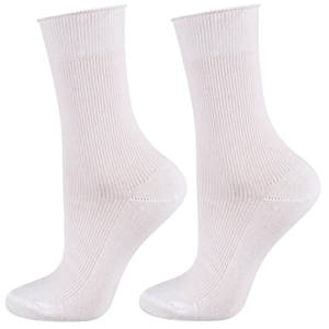 Women's white DR SOXO socks, cotton