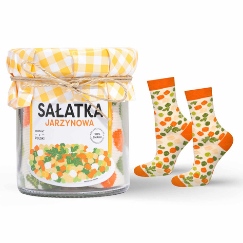 SOXO GOOD STUFF women's socks vegetable salad in a jar