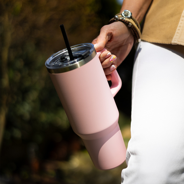 Momo Way 1200ml thermal mug pink