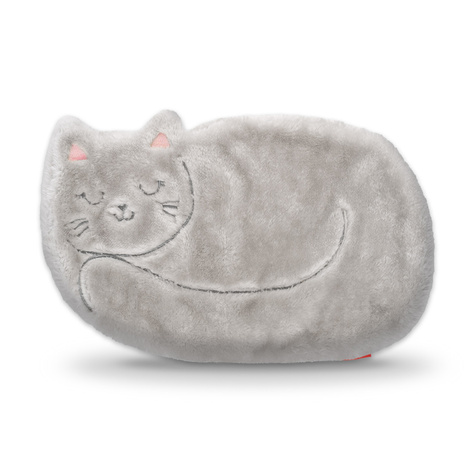 SOXO cat shaped hot water bottle, gray 1.8 L