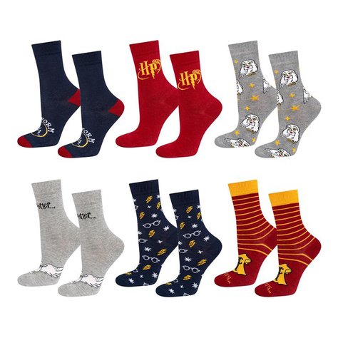 Harry Potter book Set of 6x SOXO women's socks