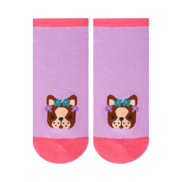 Set of 5x SOXO women's colorful feet dogs
