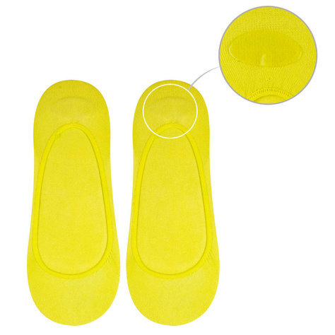 Classic yellow SOXO women's socks with silicone