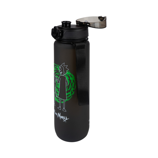 Water bottle 1L black | durable and practical | Rick and Morty