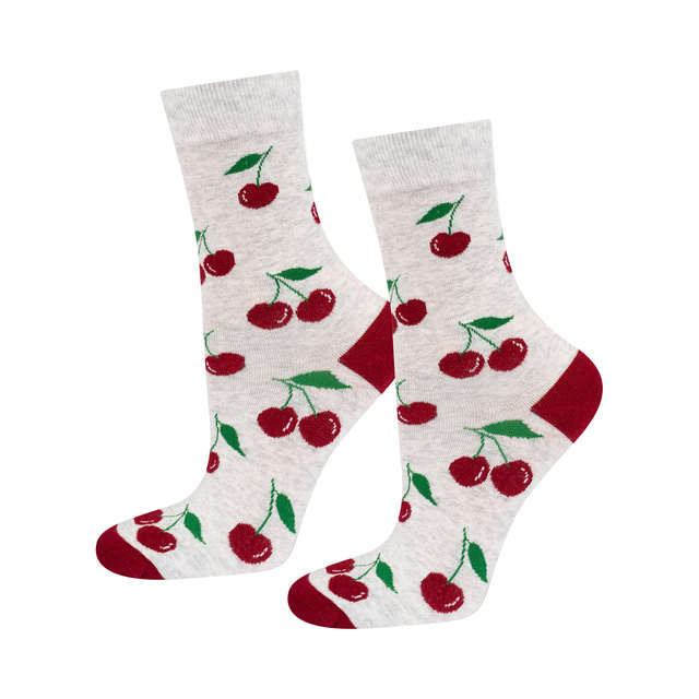 SOXO women's socks cherry tincture