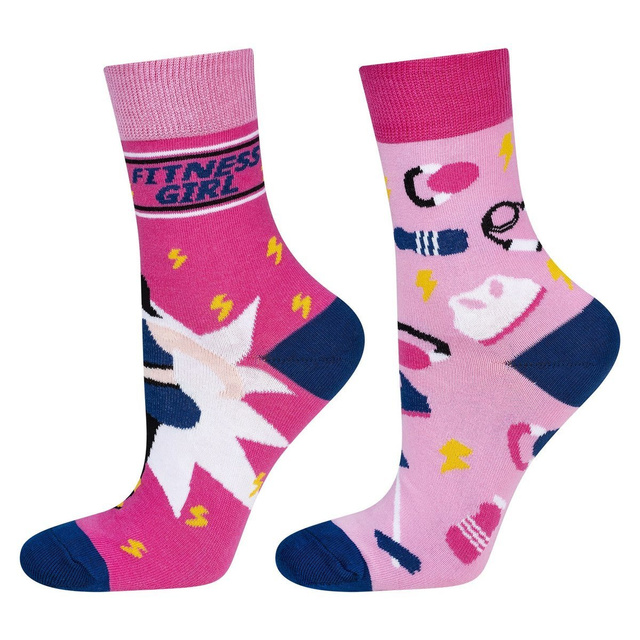 Set of 2x Colorful women's SOXO GOOD STUFF socks cotton