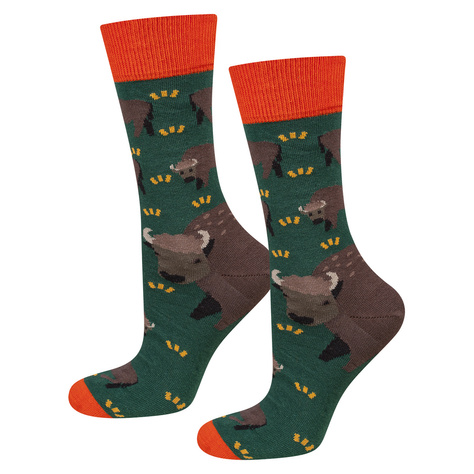 Set 3x men's colorful socks SOXO bear, bisons