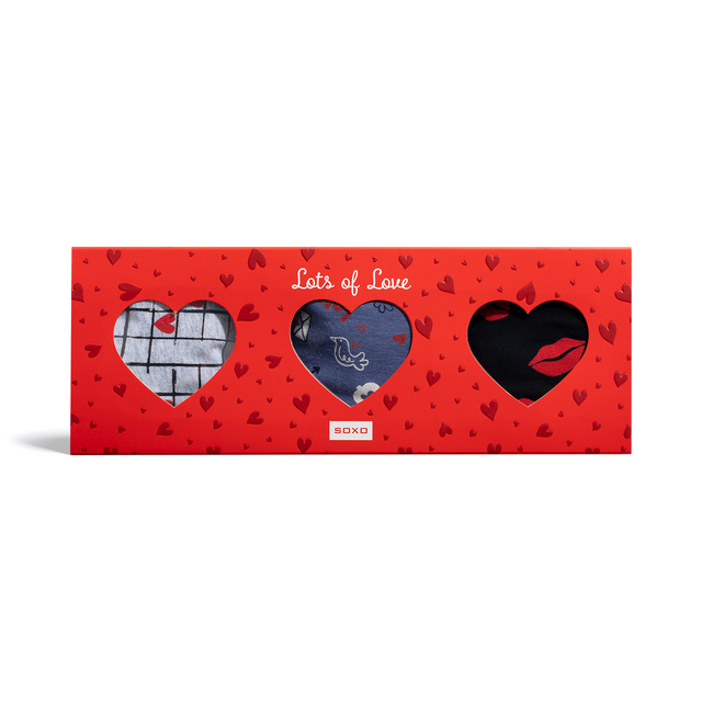 SOXO Valentine's Day Boxer Set - 3 Pairs