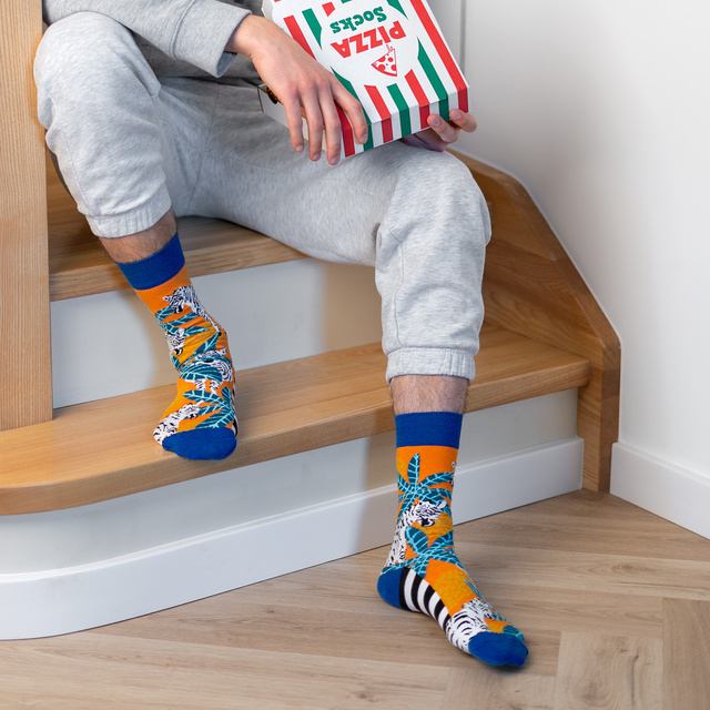 Socks in a Pizza Box 4-Pack