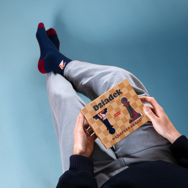 Chess Socks for Grandpa 2-Pack