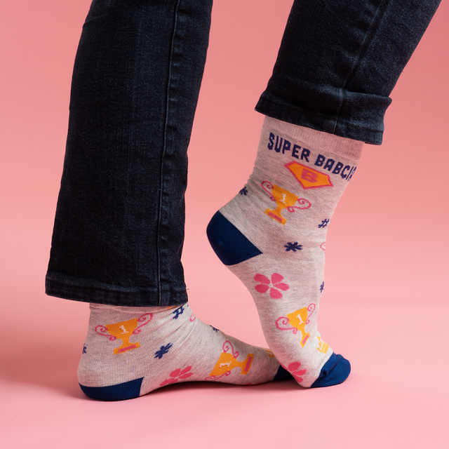 Super Granny Greeting Card Socks 