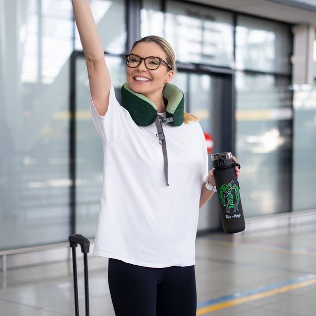 Water bottle 1L black | durable and practical | Rick and Morty