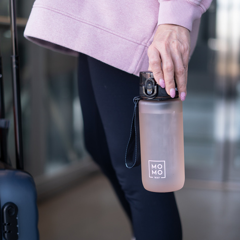 MOMO WAY Water bottle powder pink | perfect for travel | BPA free | Tritan