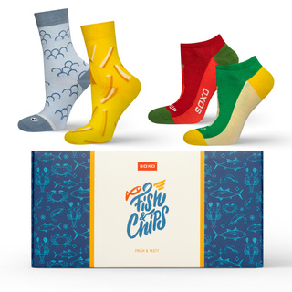 Fish and Chips Socks 2-Pack