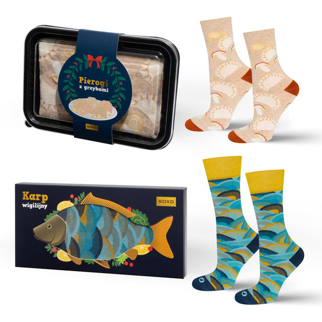 Skarpetki Pierogi i Karp Wigilijny 2-pak