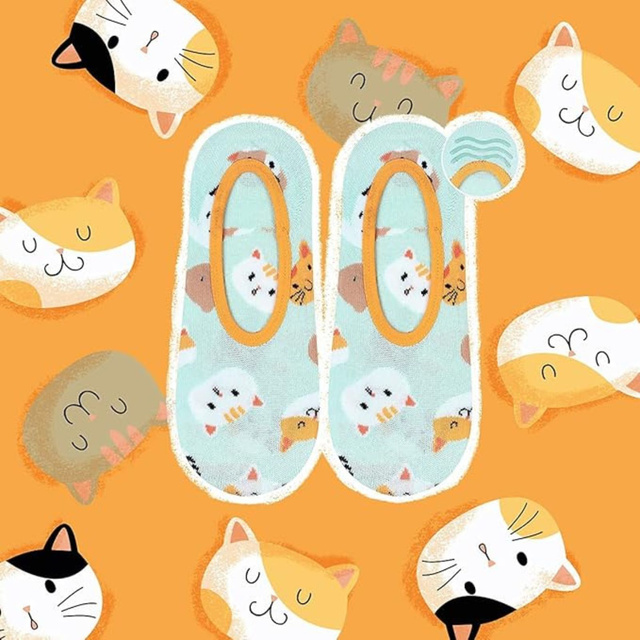 Set of 4x colorful SOXO women's socks with silicone Funny gift