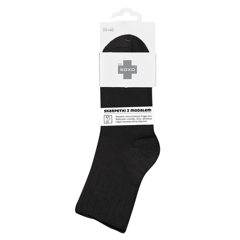 Women's black DR SOXO socks