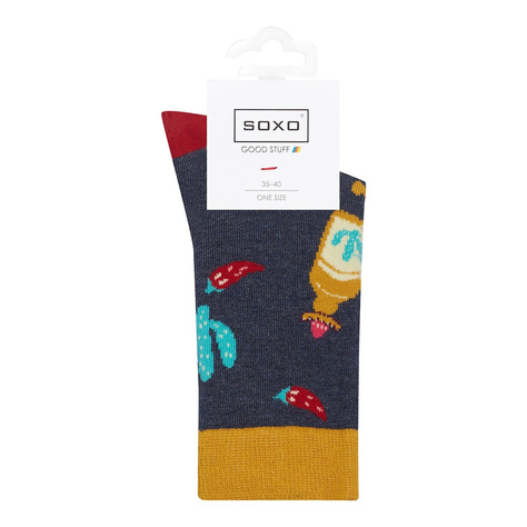 Set of 2x Colorful women's SOXO GOOD STUFF  socks cotton