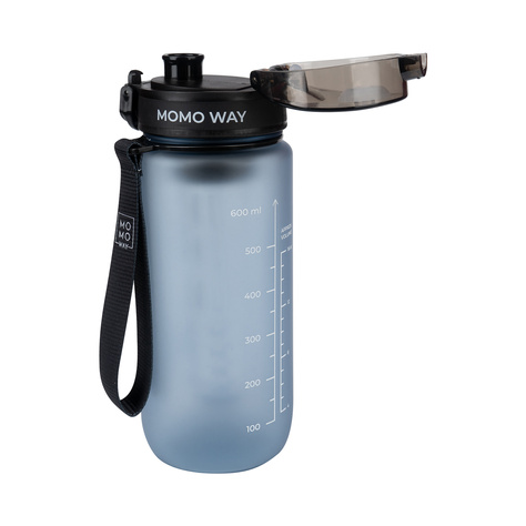 MOMO WAY Water bottle 0.6L gray | gift idea | BPA free | Tritan