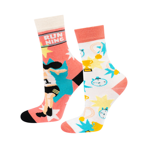 Women's colorful SOXO socks mismatched cotton athlete